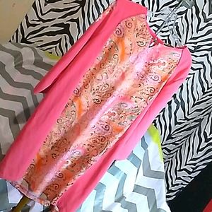 Pink Paisley Dress 2XL
